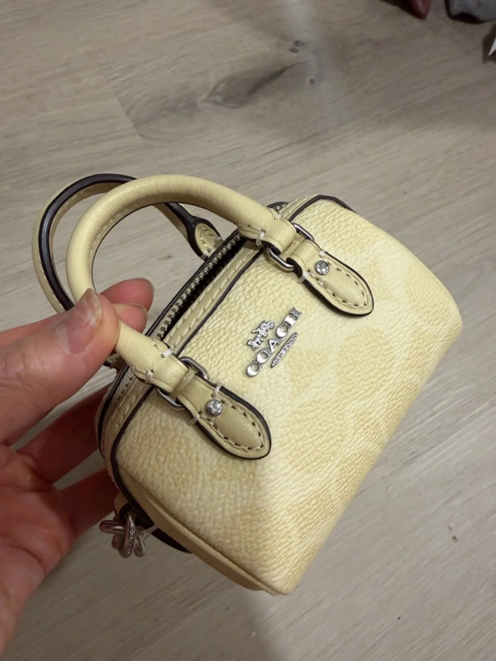 Coach Yellow Mini Rowan Keychain Charm - Picture 2 of 6